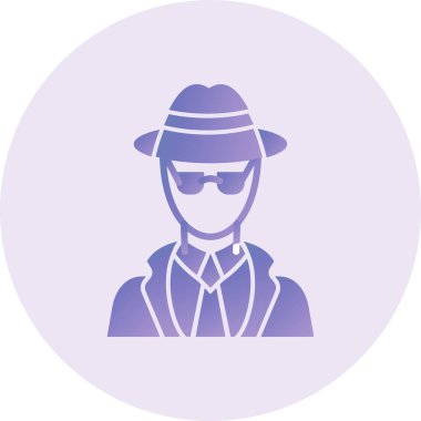 spy man, web icon simple illustration