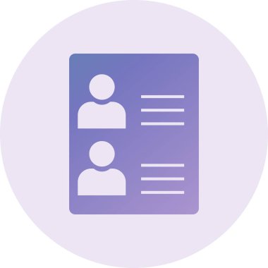 Arkadaş Listesi Vektör Sembol Tasarımı 