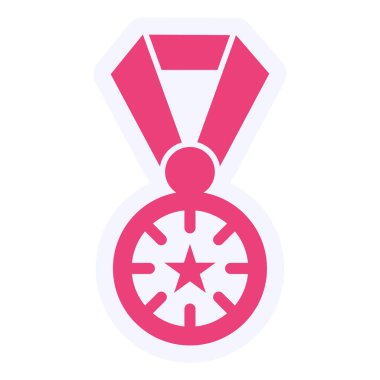 Madalya. Web simgesi basit illüstrasyon