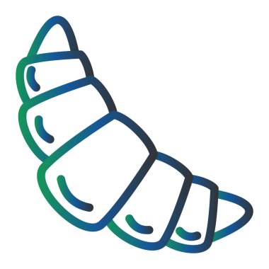 Kruvasan Vektör Kabartma Simgesi Tasarımı