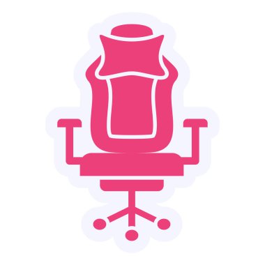 Oyun Sandalyesi Vektörü Kabartma Simgesi Tasarımı 