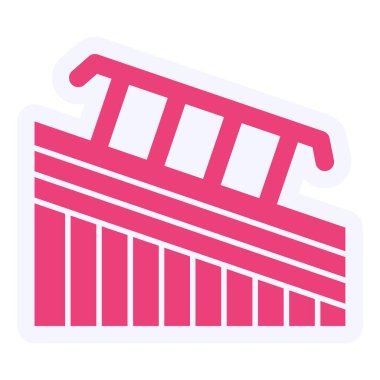 Demiryolu Vektörü Kabartma Simgesi Tasarımı