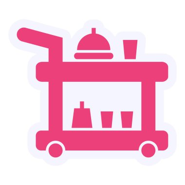 Food Trolley icon, simple illustration