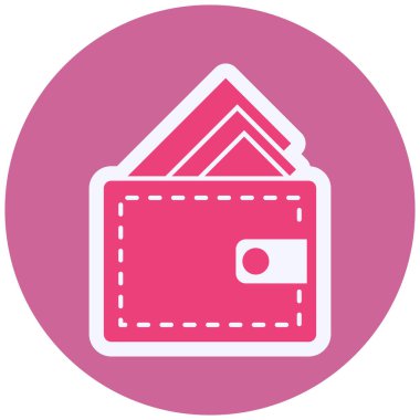 Cüzdan. Web simgesi basit tasarım