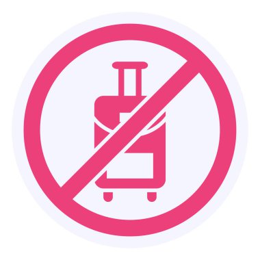 No Travelling Vector Glyph Icon Design