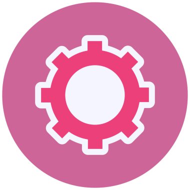 İş dişlisi. Web simgesi basit illüstrasyon