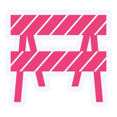 bariyer simgesi vektör illüstrasyonu