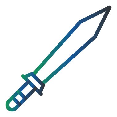 Kılıç. Web simgesi basit illüstrasyon