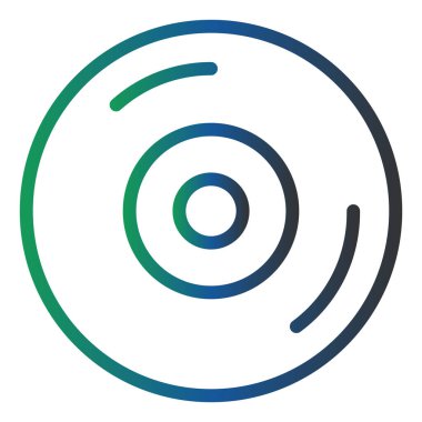 Küçük Disk. Web simgesi basit illüstrasyon