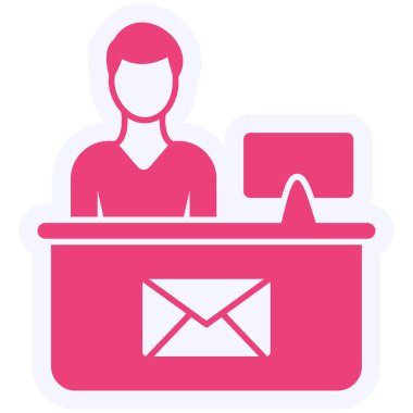 Office Worker  Vector Glyph Icon Design