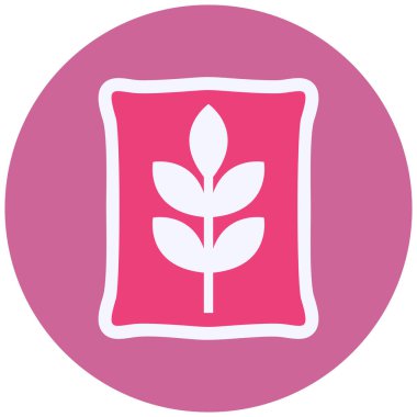 simple icon of floral plant, flower 