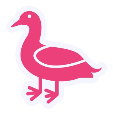 duck vector icon modern simple illustration
