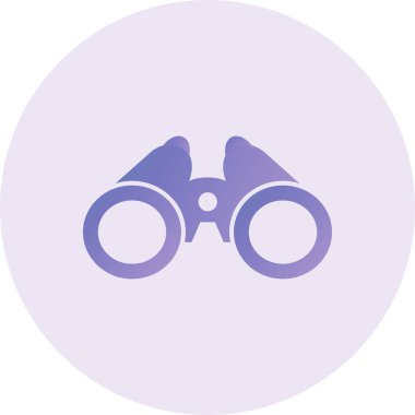 Binoculars icon, simple web illustration 