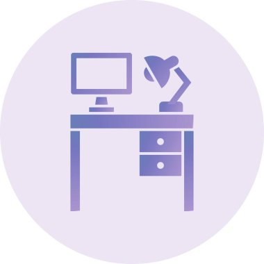 Desk Vector Glyph Icon Design