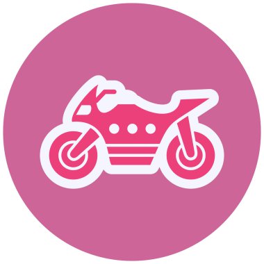 Heavy Bike web icon vector illustration