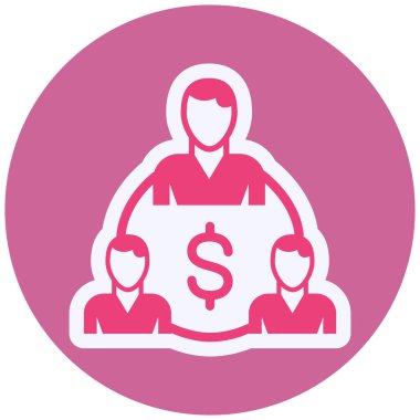 Takım çalışması. Web simgesi basit tasarım