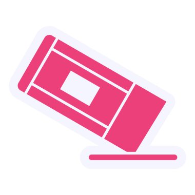 Modern silgi simgesinin vektör illüstrasyonu