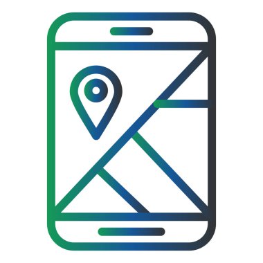 GPS Vektör Kabartma Simgesi Tasarımı 