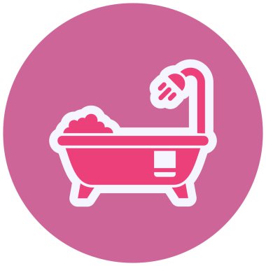 Küvet. Web simgesi basit illüstrasyon