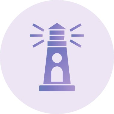 Moda tarzı izole edilmiş arka planda deniz feneri simgesi