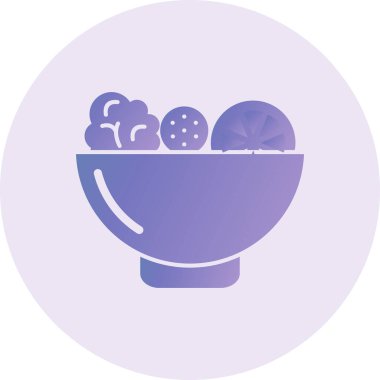 simple web illustration of Salad in bowl