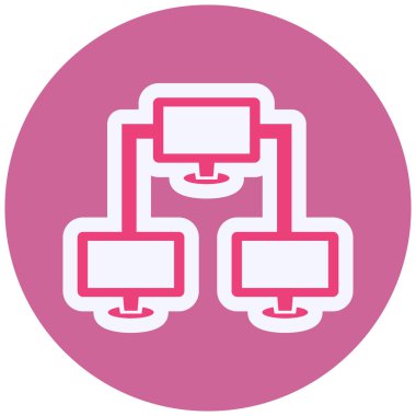 Ağ Vektörü Kabartma Simgesi Tasarımı