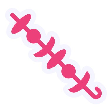 Şiş. Web simgesi basit illüstrasyon