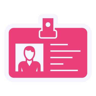 identification id card icon, web illustration