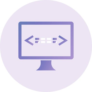 arka uç. Web simgesi basit illüstrasyon