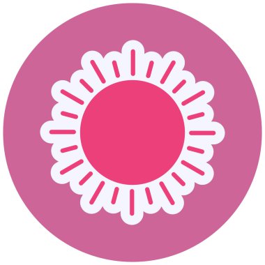 beautiful flower vector glyph icon