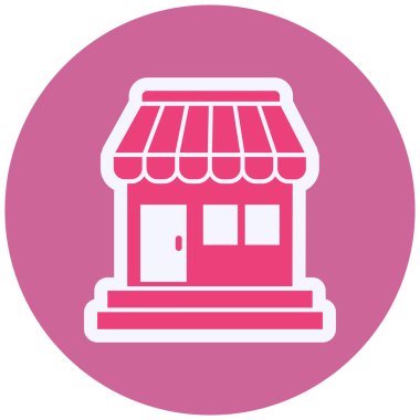 Dükkan. Web simgesi basit illüstrasyon