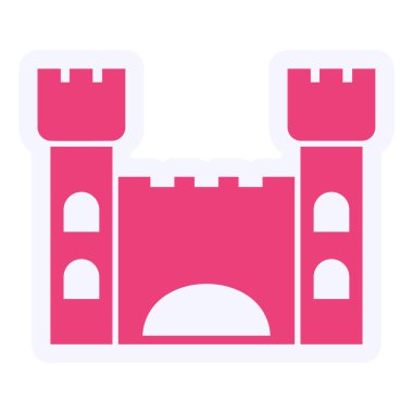 Şato. Web simgesi basit illüstrasyon 