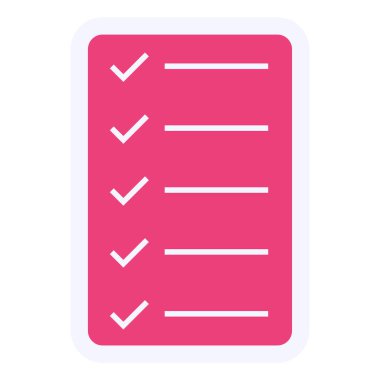 Kontrol listesi. Web simgesi basit illüstrasyon