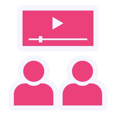 İzleyiciler Vektör Şekil Simgesi Tasarımı 