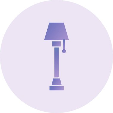 Floor Lamp web icon vector illustration