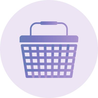 shopping basket icon, simple illustration