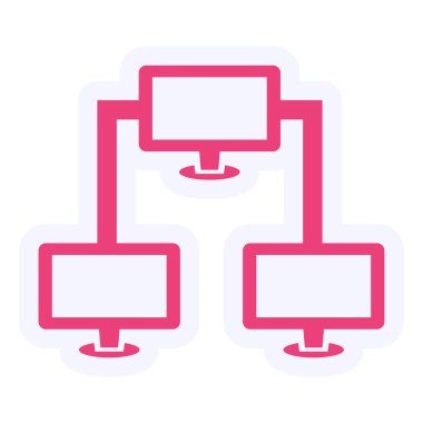 Ağ Vektörü Kabartma Simgesi Tasarımı