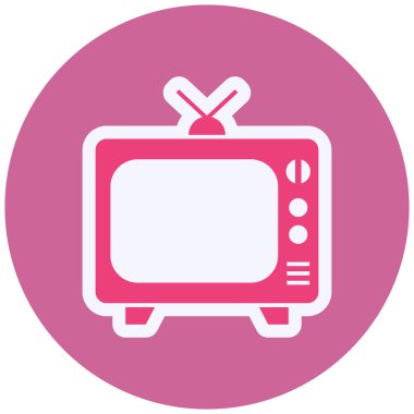Televizyon. Web simgesi basit illüstrasyon