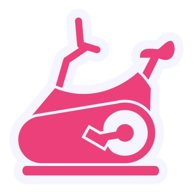 vector illustration of Exercising Bike