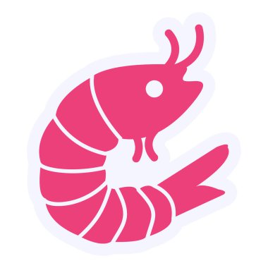 Prawn web icon vector illustration