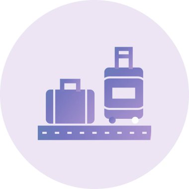 vector illustration of Luggage Check
