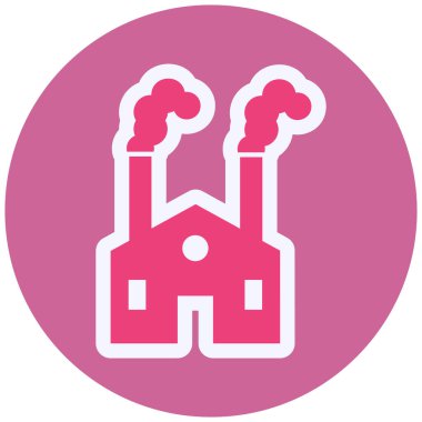 Fabrika. Web simgesi basit illüstrasyon