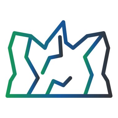 Buzul Vektörü Şekil Simgesi Tasarımı