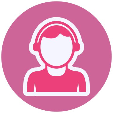 call center icon vector illustration. Listening 