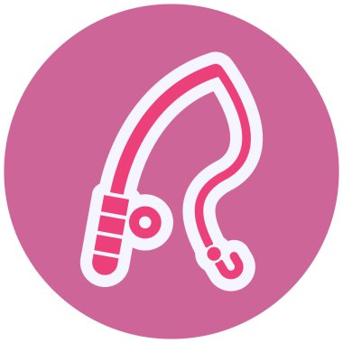 FishIng Rods Vector Glyph Icon Design