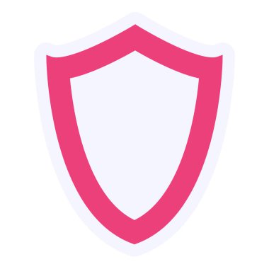 Kalkan simgesinin vektör illüstrasyonu