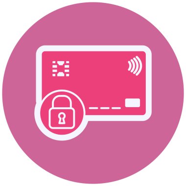 Kredi kartı vektör simgesi modern basit illüstrasyon 