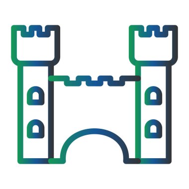 Şato. Web simgesi basit illüstrasyon 