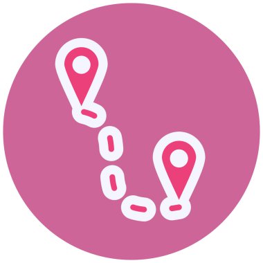 location pin icon. isometric of navigation map vector illustration. Route 