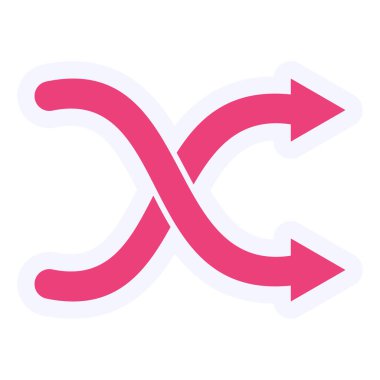 Karıştır. Web simgesi basit tasarım